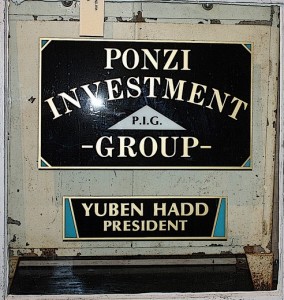 Ponzi Sceme sign
