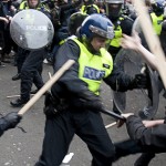 London Police during riot