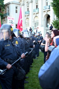 police vs protestors