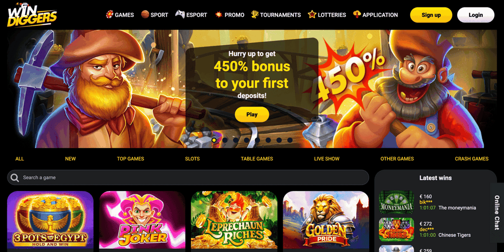 Win Diggers Casino Site Port Gamings